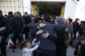 Біженці, які прибули до Греції