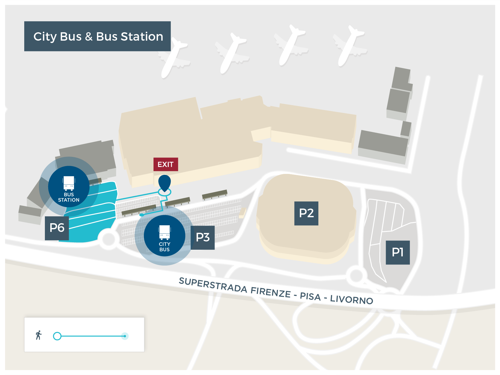 Схема зупинки автобусів в аеропорту: